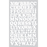 9-181 Chunky Alphabet - White Flocked 1.5 Inch Iron-on