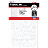 9-171 Chunky Alphabet - White Flocked .75 Inch Iron-on
