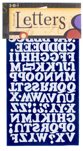 9-172 Chunky Alphabet - Blue Flocked .75 Inch Iron-on