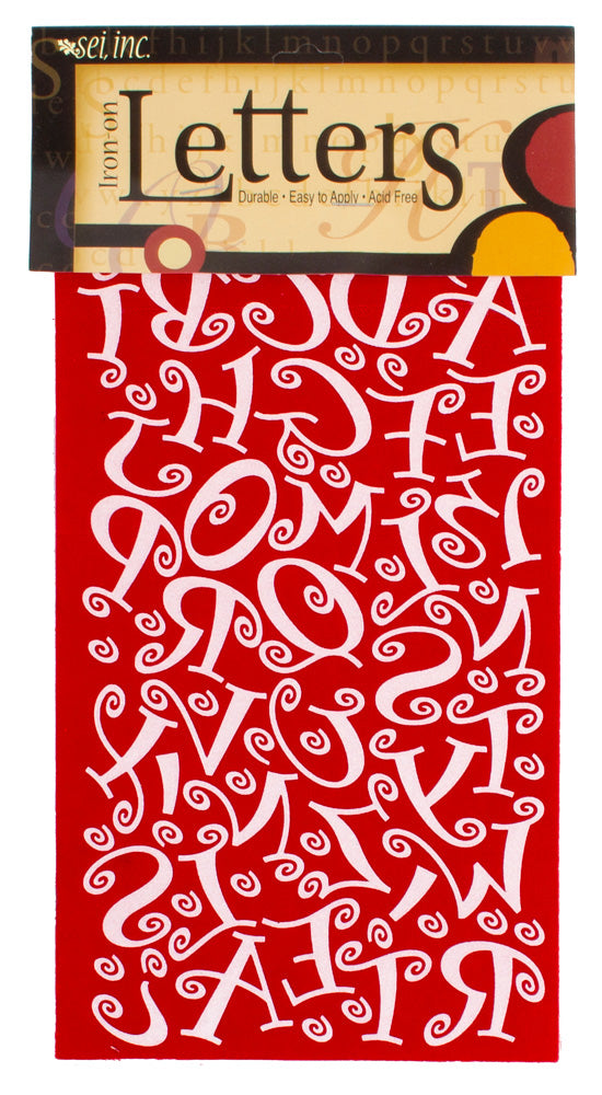 9-128 Washed Out Alphabet & Numbers - Red Flocked 1.25 Inch Iron-on – SEI  Crafts