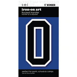 9-207 Athletic Numbers Individual #7 - 5 inch Black Flocked iron-on
