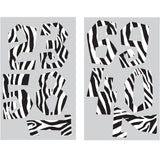 9-241 Pink/Black Zebra Print Numbers - 3 inch Print Number Iron-on