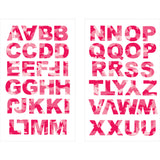 9-235 Hot Pink/Black Zebra Print Letters - 1 inch Hot Pink/Black Zebra Print Alphabet Iron-on