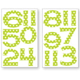 9-239 Green Polka Dot Print Numbers - 2.75 inch Green Polka Dot Print Number Iron-on