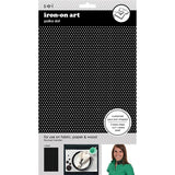 9-407 Black Houndstooth 5.5 x 9.25 Inch Flocked Iron-on Sheet - Cut Your Own Design