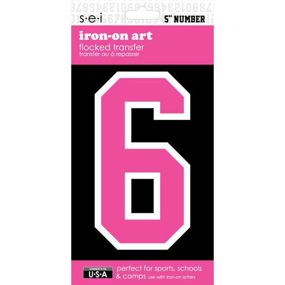 SEI 1.75-Inch Iron-on T-Shirt Letters, Friendly Letter Flock Heat  Transfers, Hot Pink