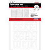 9-302 Classic Alphabet - White Flocked .75 Inch Iron-on