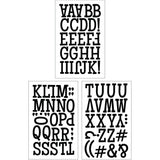 9-303 Classic Alphabet - Black Flocked .75 Inch Iron-on