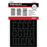 9-303 Classic Alphabet - Black Flocked .75 Inch Iron-on