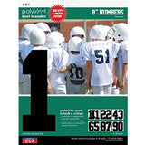 9-279 Athletic Numbers Team Pack - 8 inch White Polyvinyl Iron-on