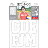 9-282 Sports Alphabet - Black Polyvinyl 3 Inch Iron-on