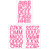 9-287 Friendly Alphabet – Hot Pink Flocked 1.75 Inch Iron-on