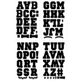 9-293 Sport Alphabet - Black Polyvinyl 2 Inch Iron-on