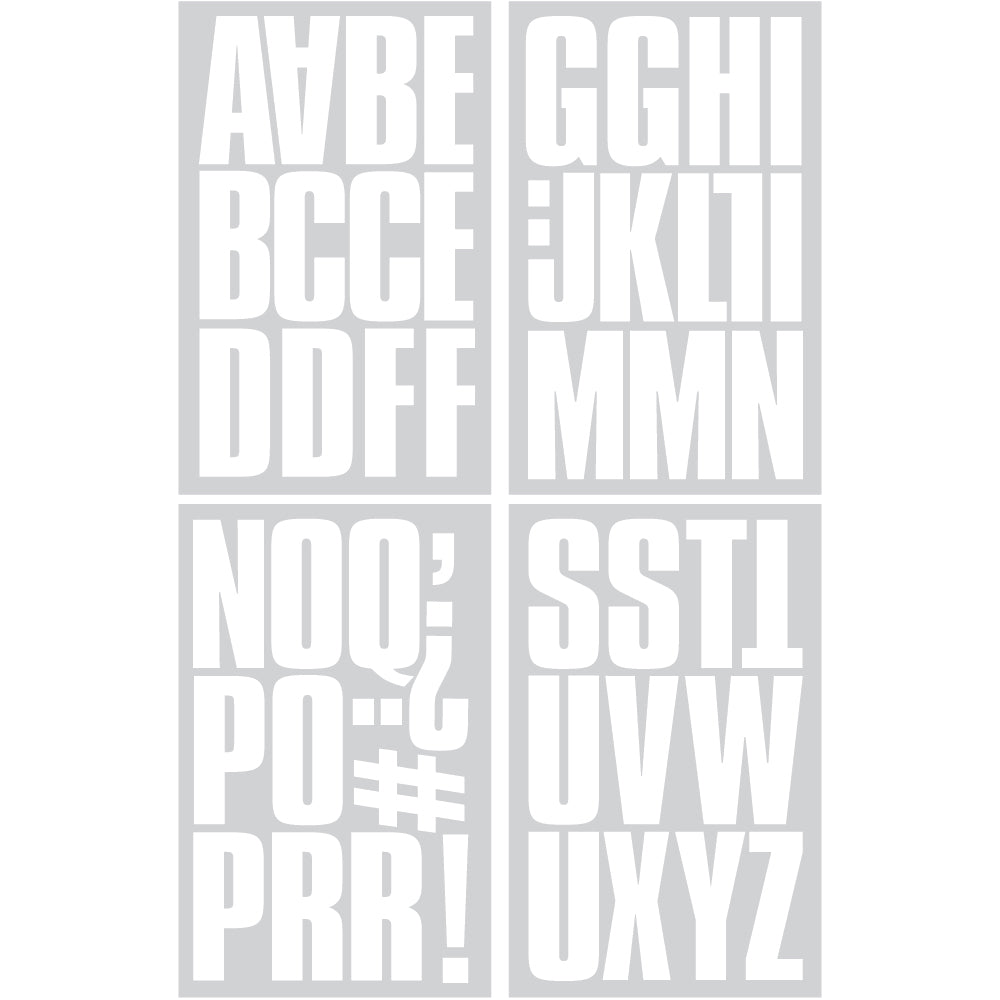 9-161 Block Alphabet - White Flocked 2 Inch Iron-on – SEI Crafts