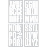 9-161 Block Alphabet - White Flocked 2 Inch Iron-on