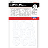 9-171 Chunky Alphabet - White Flocked .75 Inch Iron-on
