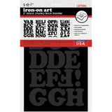 9-180 Chunky Alphabet - Black Flocked 1.5 Inch Iron-on