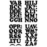 9-180 Chunky Alphabet - Black Flocked 1.5 Inch Iron-on