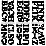 9-180 Chunky Alphabet - Black Flocked 1.5 Inch Iron-on