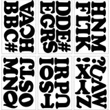 9-301 Chunky Alphabet - Black Flocked 3 Inch Iron-on