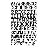 9-303 Classic Alphabet - Black Flocked .75 Inch Iron-on