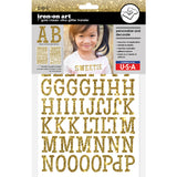 9-305 Classic Alphabet and Punctuation - Silver Ultra Glitter 1 inch Iron-on