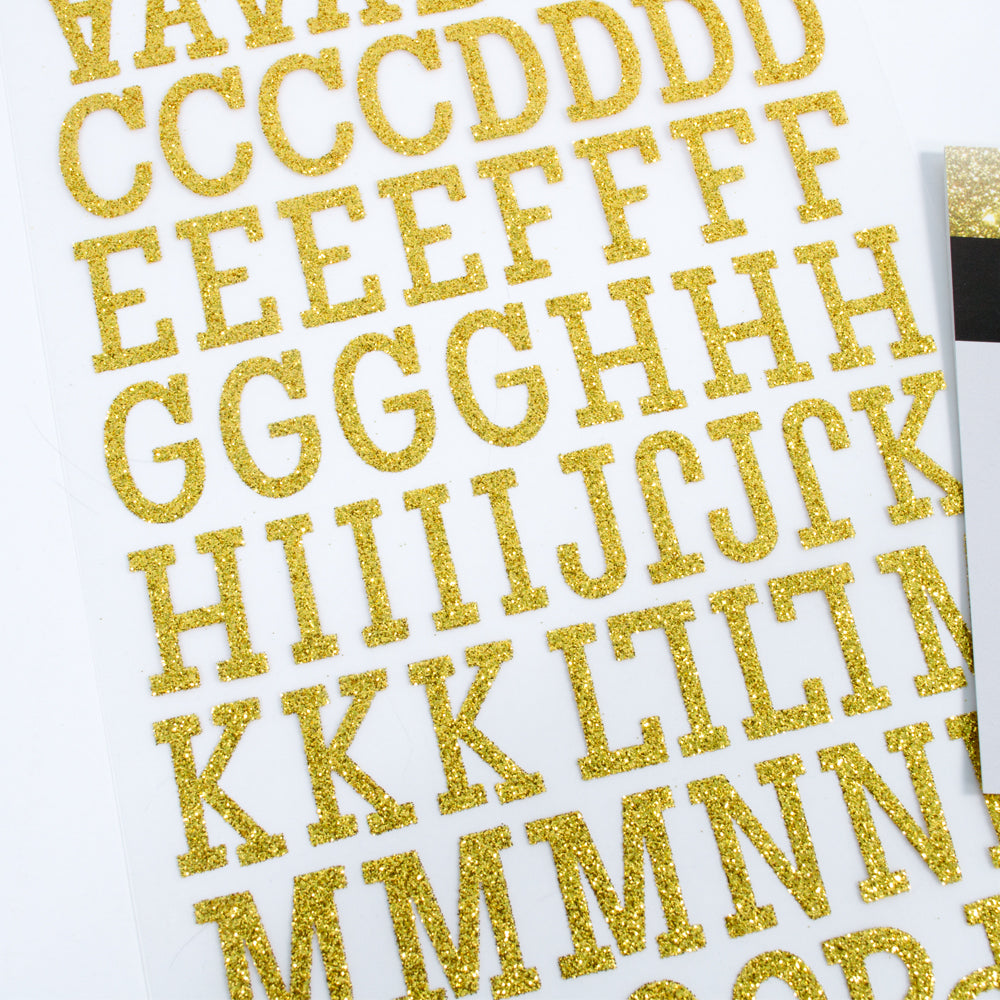 9-428 Type Alphabet and Punctuation - Gold Ultra Glitter 1 inch Iron-o –  SEI Crafts