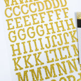 9-304 Classic Alphabet and Punctuation - Gold Ultra Glitter 1 inch Iron-on