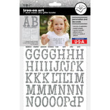 9-304 Classic Alphabet and Punctuation - Gold Ultra Glitter 1 inch Iron-on