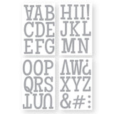 9-307 Classic Ultra Glitter Silver Letters - 3" inch Silver Alphabet & Punctuation Iron-on