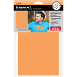 9-320 Solid Neon Orange 5.5 x 9.25 Inch Iron-on Sheet - Cut Your Own Design