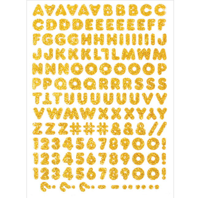 Glitter Letter Stickers Glitter Cursive Number Alphabet - Temu