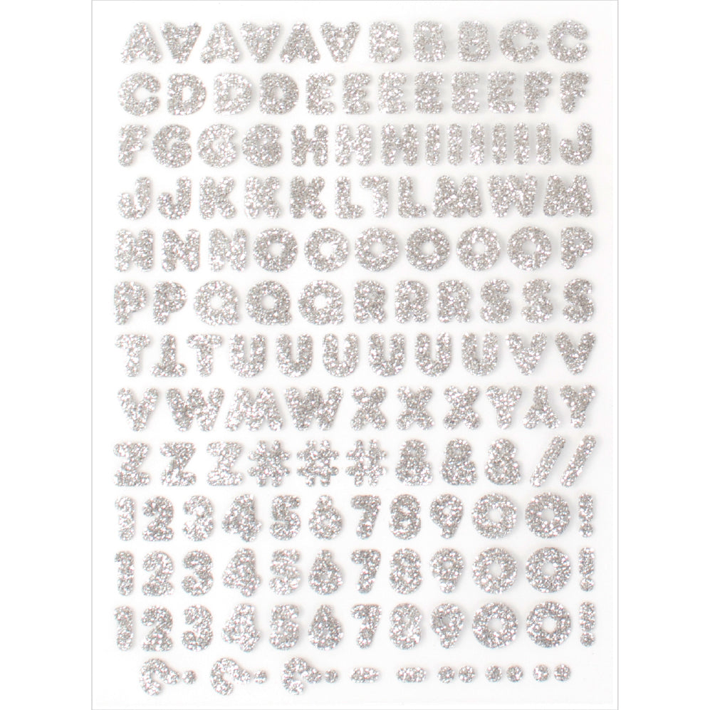 9-326 Silver Carefree Ultra Glitter Letters - 1/2 inch Silver Alphabet ...