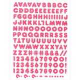 9-328 Pink Carefree Ultra Glitter Letters - 1/2 inch Pink Alphabet, Numbers and Punctuation