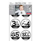 9-338 Baby's Monthly Milestones 5.5 x 9.25 Inch Iron-on Sheet