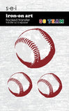 9-4028 3 Footballs Iron-On Graphic - 3.35-Inch by 5-Inch