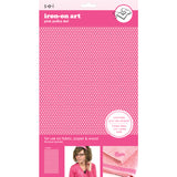 9-406 Pink Polka Dot 5.5 x 9.25 Inch Flocked Iron-on Sheet - Cut Your Own Design