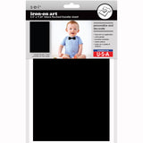 9-4185 Solid Black 5.5 x 9.25 Inch Iron-on Sheet - Cut Your Own Design