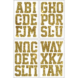 9-446 Varsity Alphabet - Silver Glitter 3 Inch Iron-on