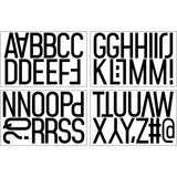 9-455 Black Slender Polyvinyl Iron-on Letters 3"