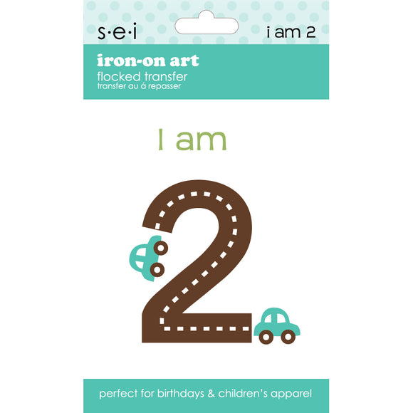 9-605 I Am 2 Iron-On Graphic - 2.75-Inch by 3.5-Inch