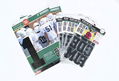 9-715 Black Polyvinyl 8 Inch Numbers & 3 Inch Letters Bundle Pack – SEI ...