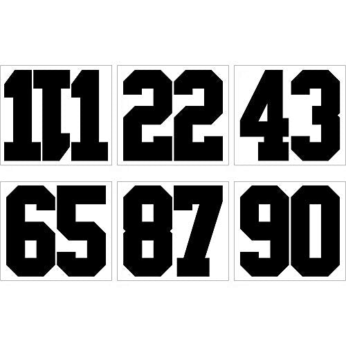 9-715 Black Polyvinyl 8 Inch Numbers & 3 Inch Letters Bundle Pack