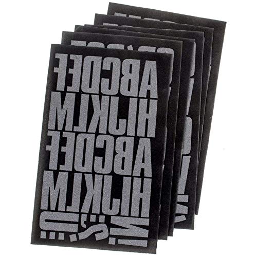 9-721  Inch Black Flocked Block Letter Bundle Pack