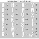 9-722 2 Inch White Flocked Block Letter Bundle Pack