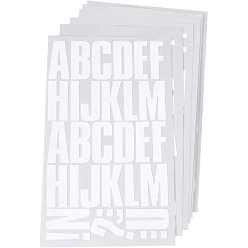 9-722 2 Inch White Flocked Block Letter Bundle Pack