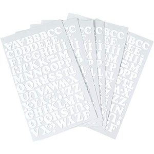 9-724 Chunky Alphabet Bundle Pack - White Flocked .75 Inch Iron-on