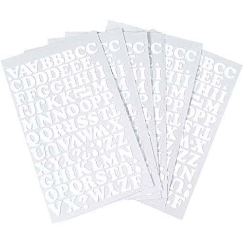 9-724 Chunky Alphabet Bundle Pack - White Flocked .75 Inch Iron-on