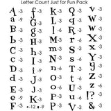 9-726 Just For Fun Alphabet Bundle Pack - White Flocked 1.5 Inch Iron-on
