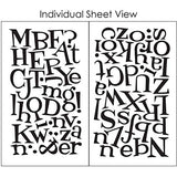9-726 Just For Fun Alphabet Bundle Pack - White Flocked 1.5 Inch Iron-on